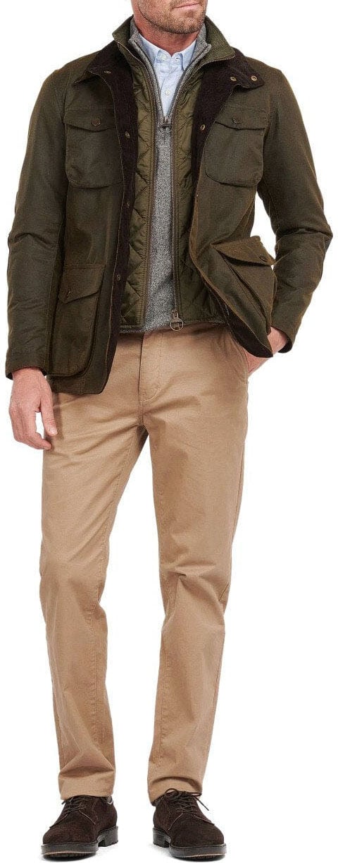 Barbour BARBOUR OGSTON WAX OLIVE JACKET Groen