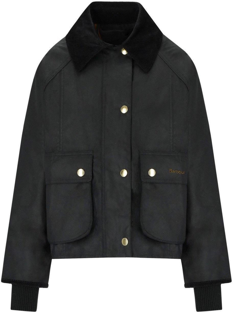 Barbour BARBOUR BEADNELL WAX CROPPED JACKET Zwart