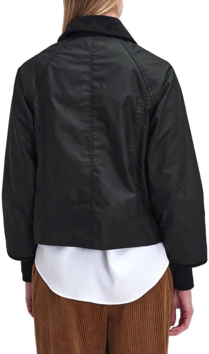 Barbour BARBOUR BEADNELL WAX CROPPED JACKET Zwart