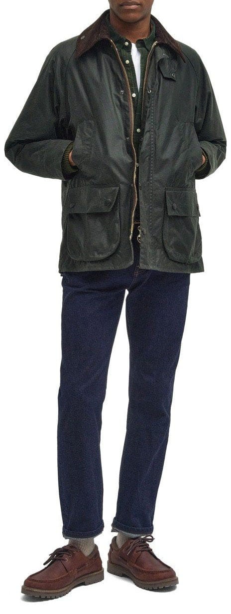 Barbour BARBOUR BEDALE WAX SAGE JACKET Groen