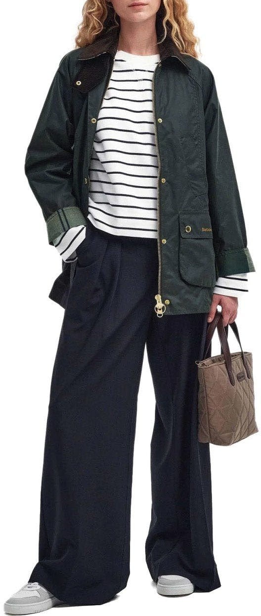 Barbour BARBOUR BEADNELL WAX SAGE JACKET Groen