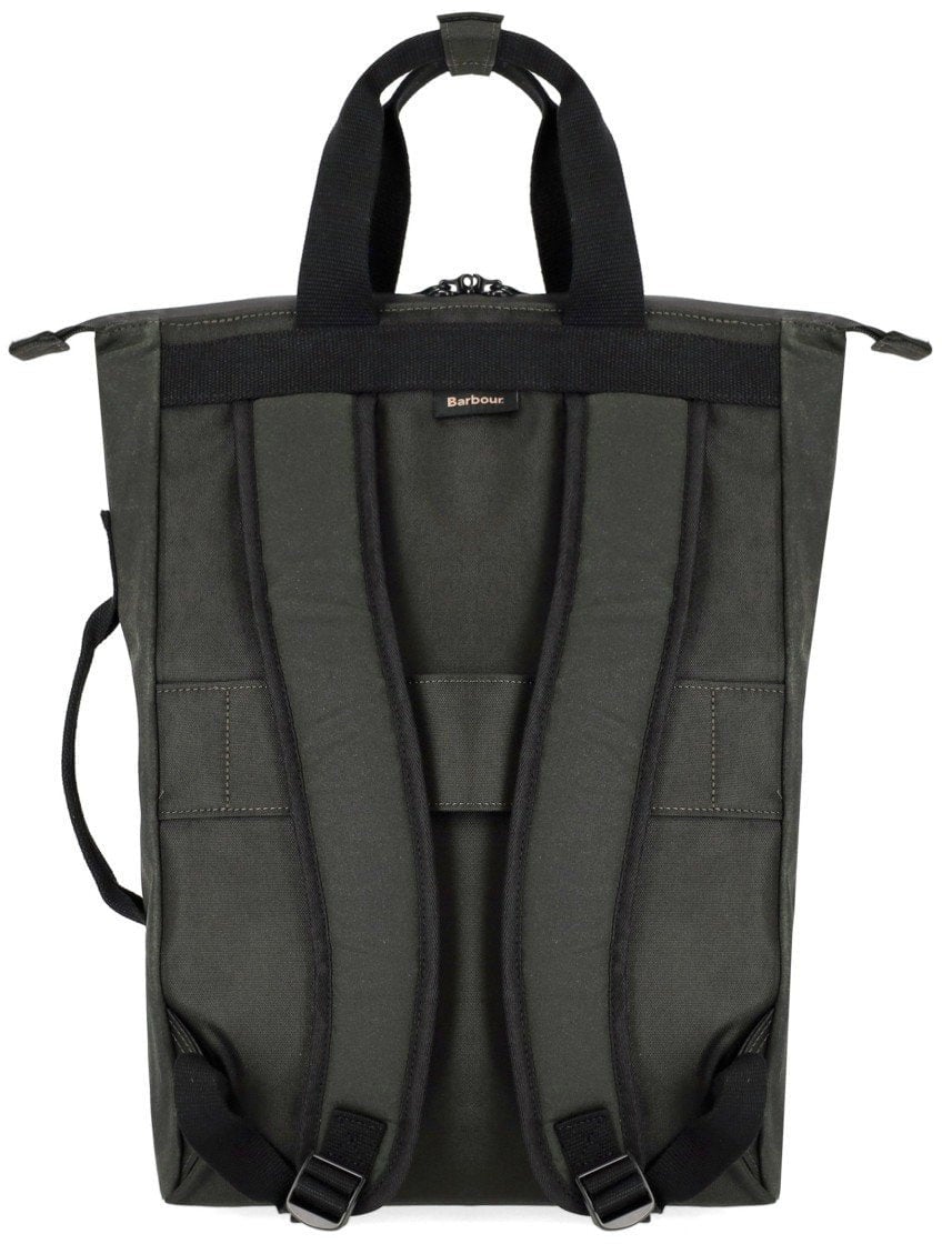 Barbour BARBOUR FIELD WAXED SAGE BACKPACK Groen