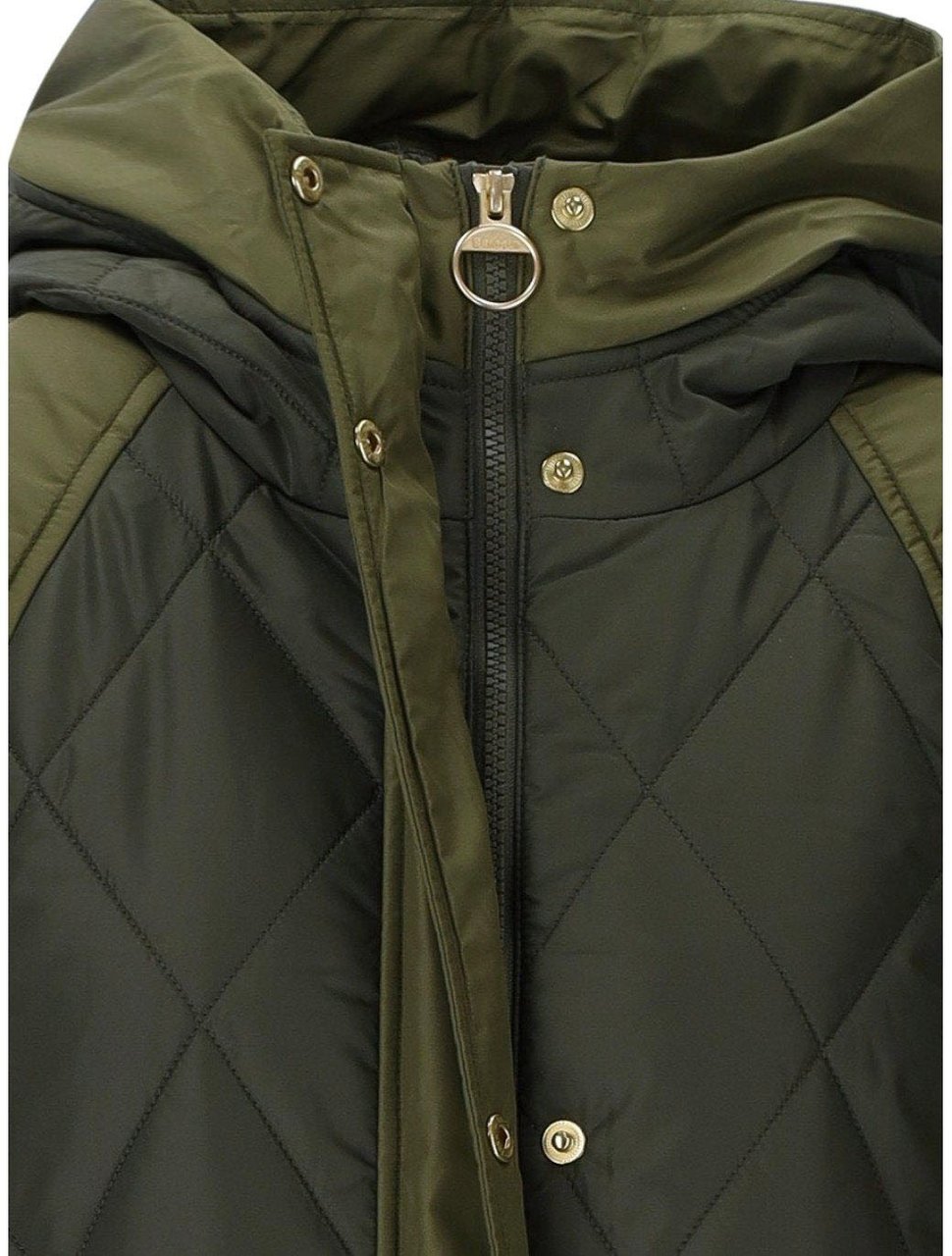 Barbour BARBOUR ELSPETH QUILTED HOODED JACKET Groen