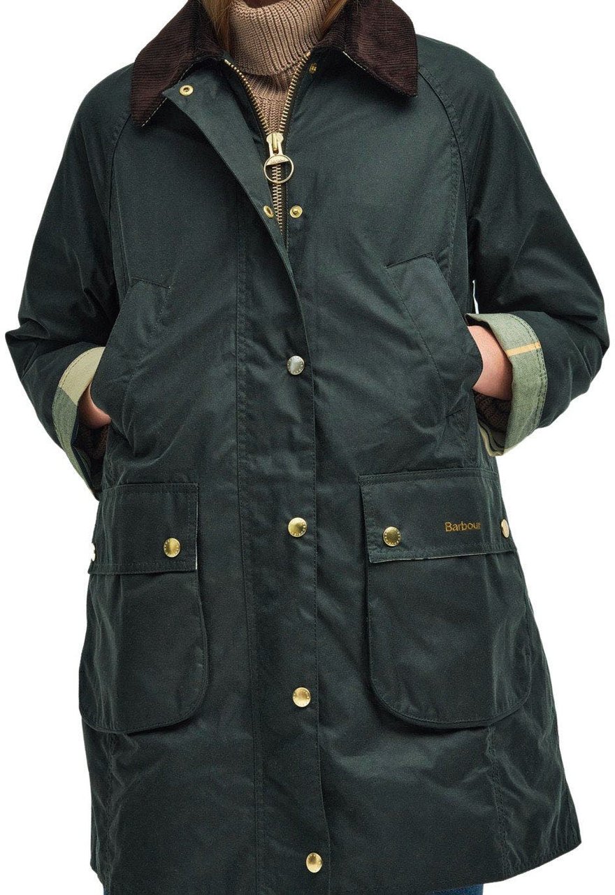 Barbour BARBOUR BEADNELL SAGE LONG JACKET Groen