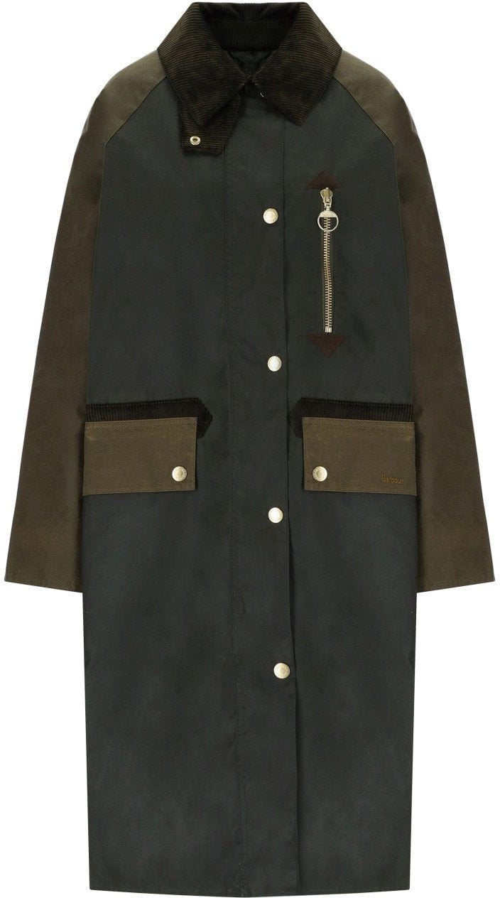 Barbour BARBOUR EVETTE WAX LONG JACKET Groen