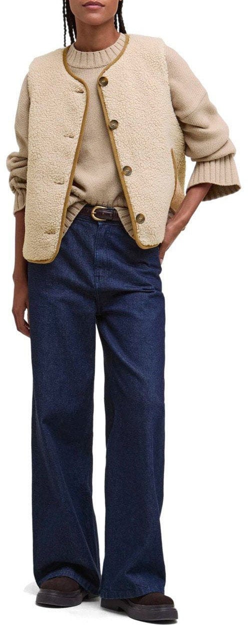 Barbour BARBOUR LUCIANA FLEECE NATURAL VEST Beige