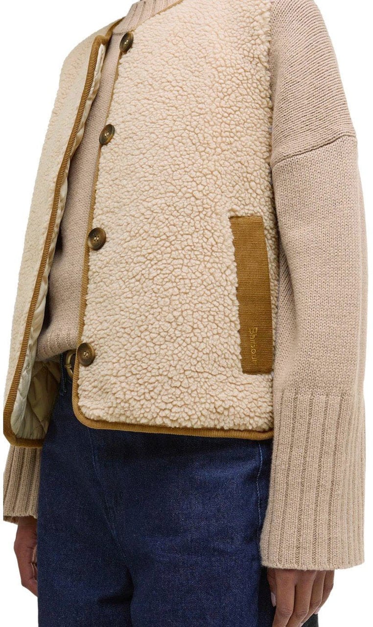 Barbour BARBOUR LUCIANA FLEECE NATURAL VEST Beige