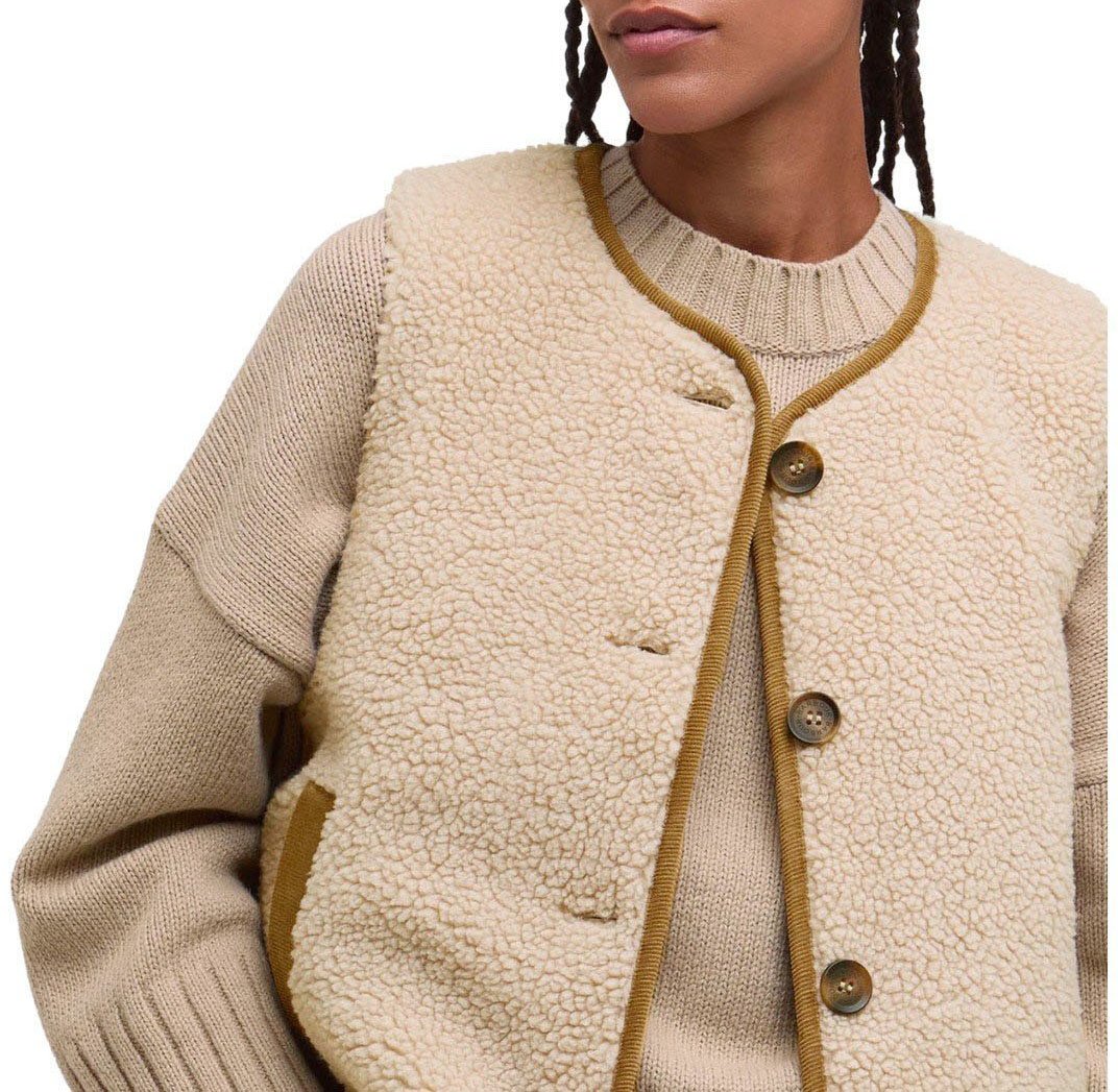 Barbour BARBOUR LUCIANA FLEECE NATURAL VEST Beige