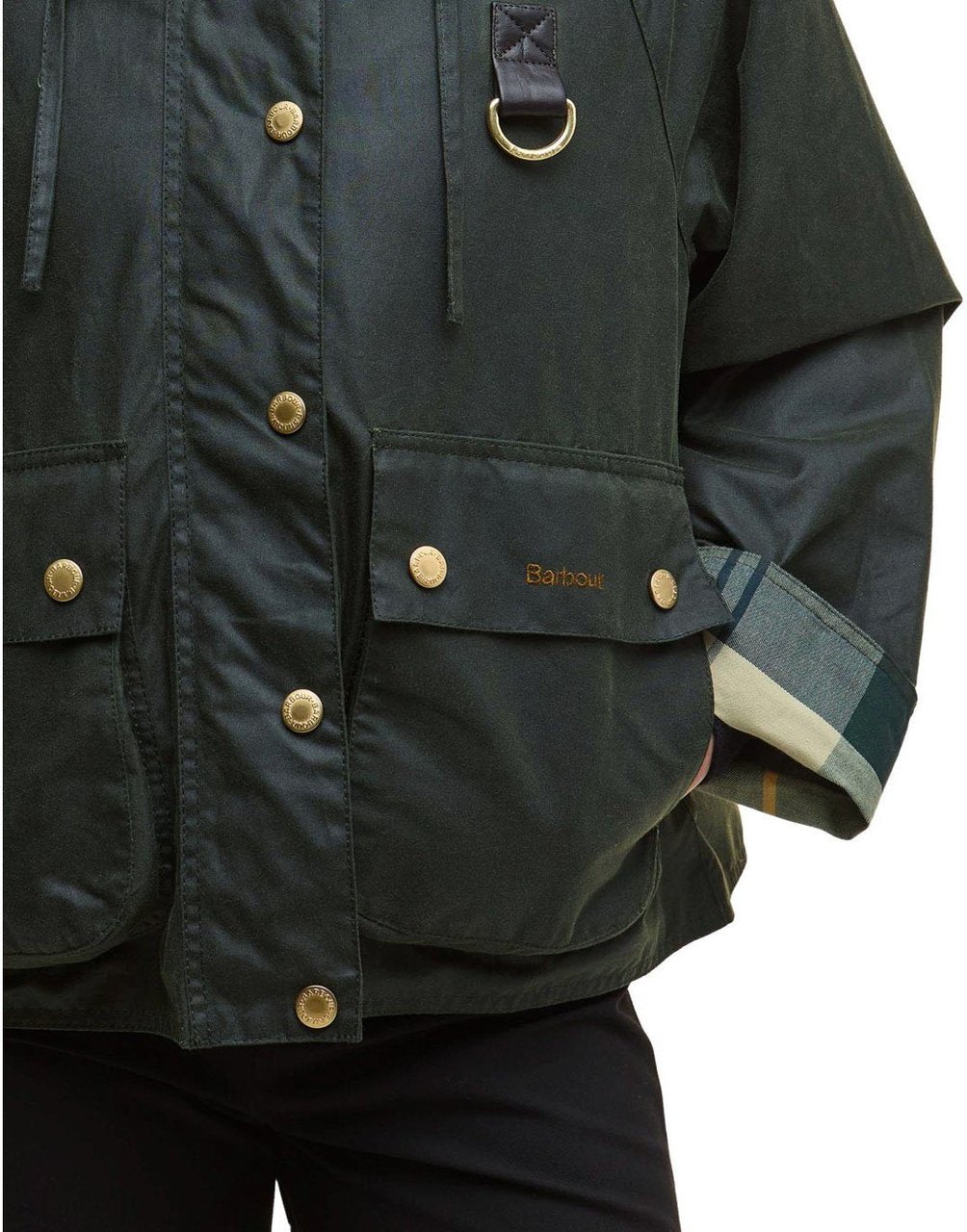 Barbour BARBOUR REIGHTON WAX HOODED JACKET Groen