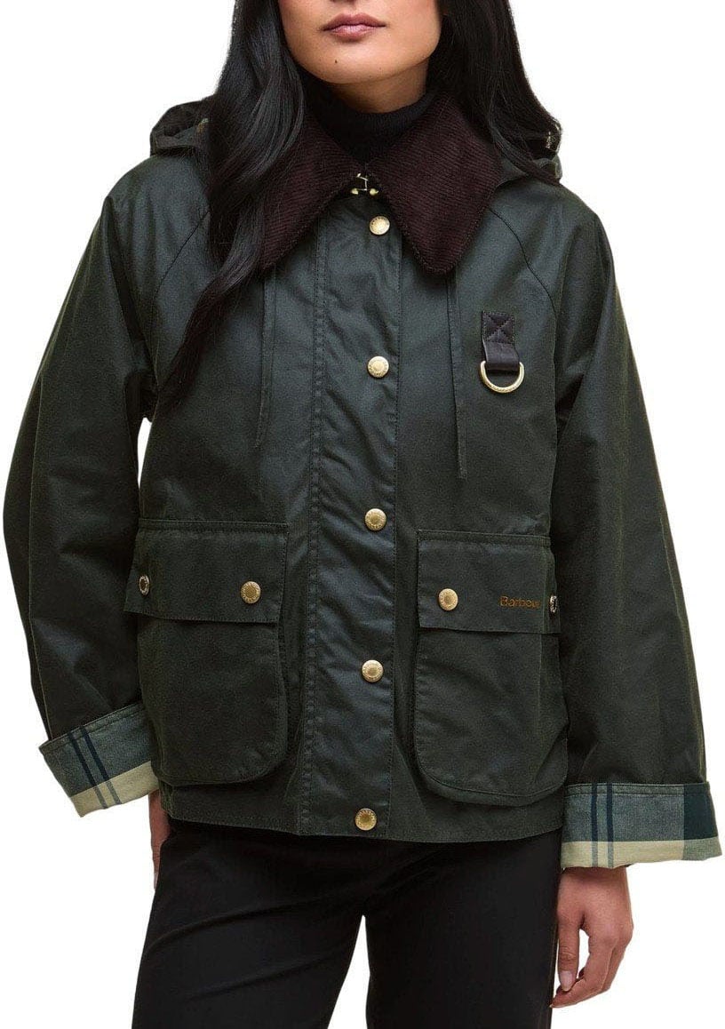 Barbour BARBOUR REIGHTON WAX HOODED JACKET Groen