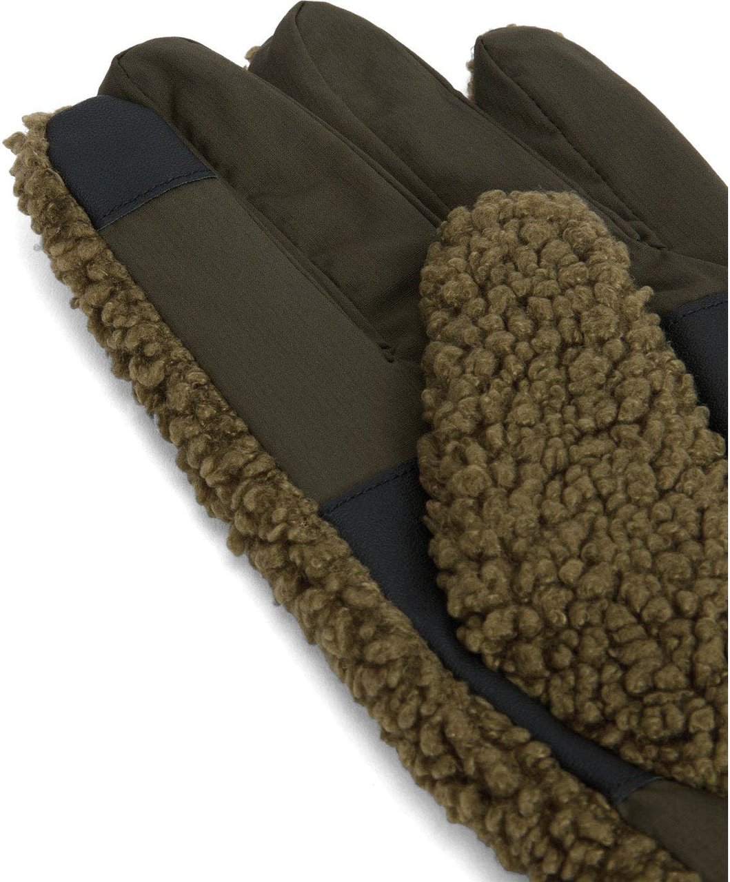 Barbour BARBOUR FILED FLEECE SAGE GREEN GLOVES Zwart