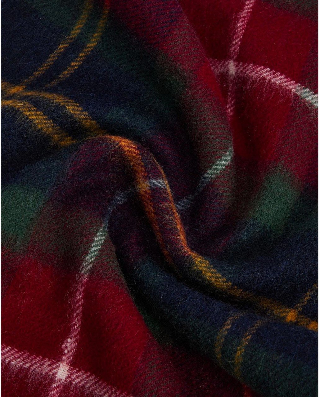 Barbour BARBOUR WOOL CASHMERE WINTERBERRY TARTAN SCARF Rood