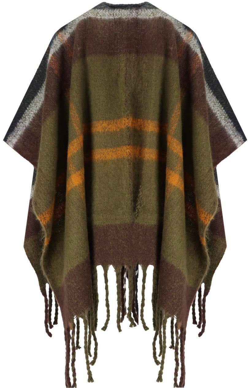 Barbour BARBOUR ISLA BOUCLE TARTAN BLUE CAPE Groen