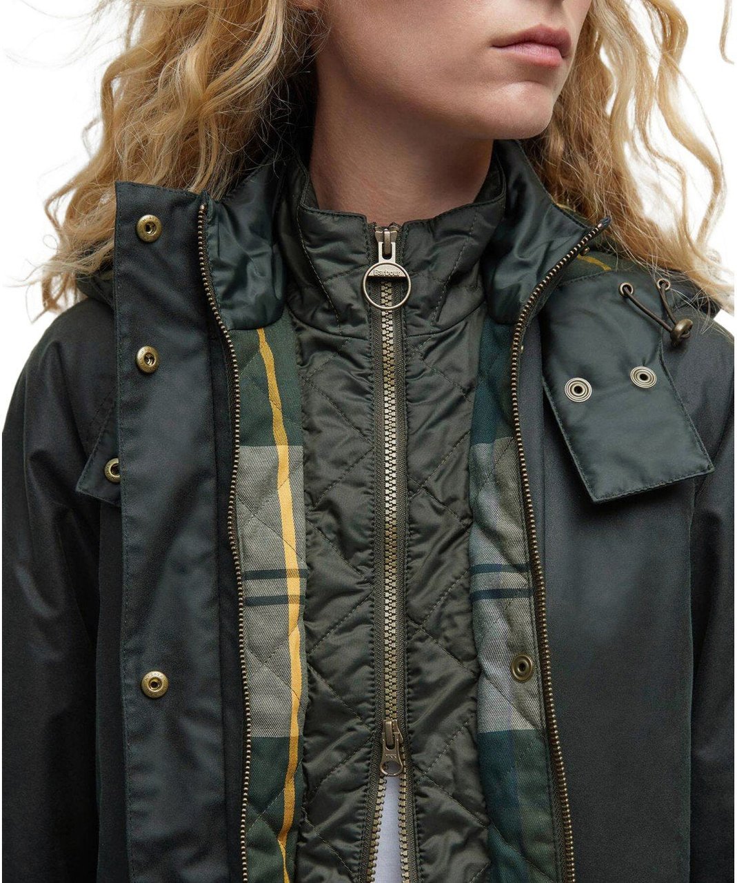 Barbour BARBOUR CANNICH WAX HOODED JACKET Groen