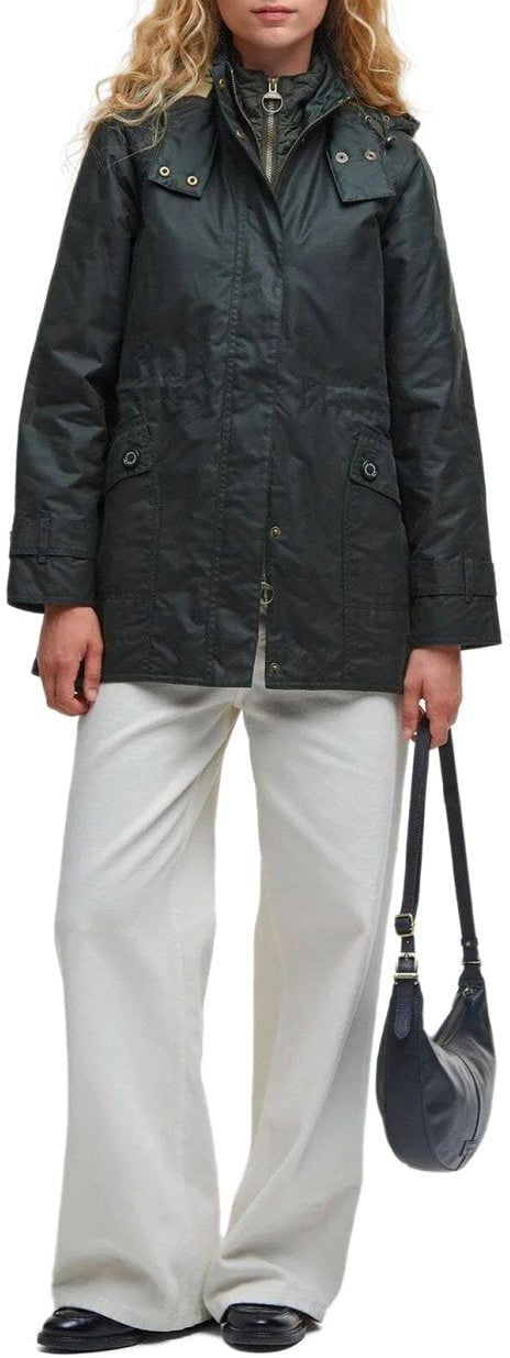 Barbour BARBOUR CANNICH WAX HOODED JACKET Groen