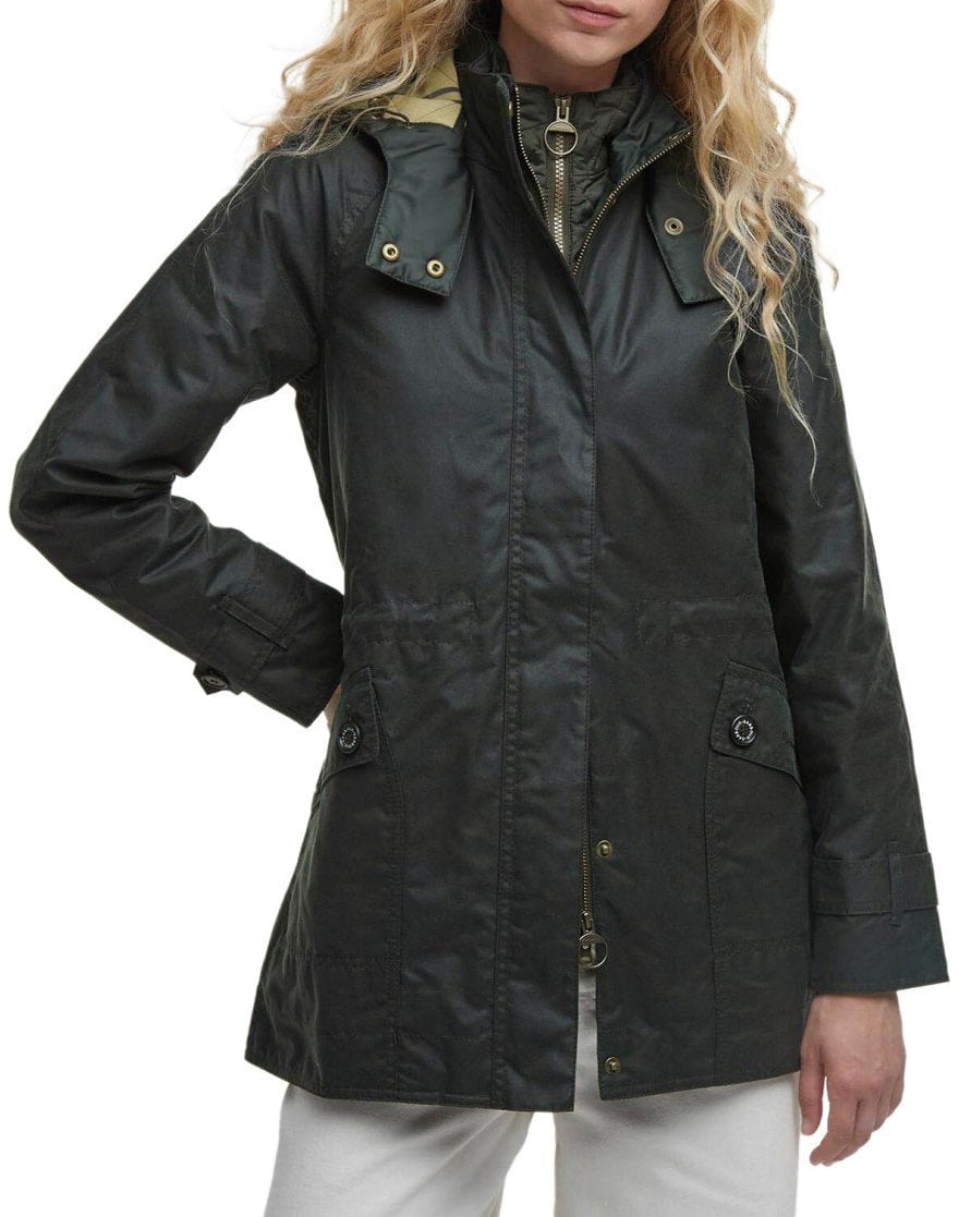 Barbour BARBOUR CANNICH WAX HOODED JACKET Groen