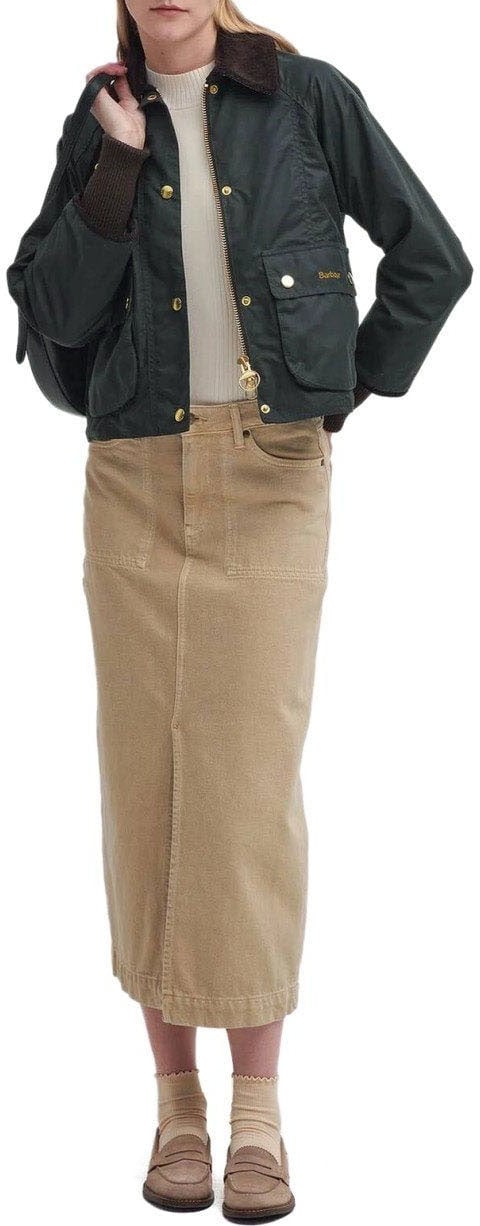 Barbour BARBOUR BEADNELL WAX CROPPED JACKET Groen