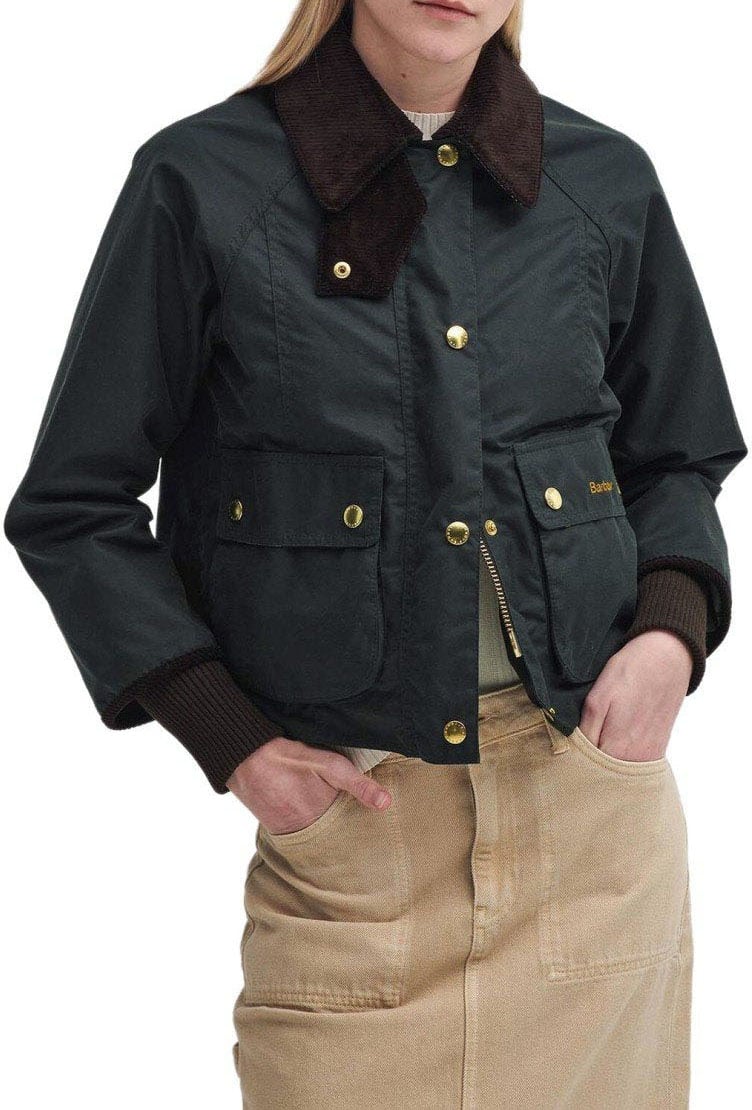 Barbour BARBOUR BEADNELL WAX CROPPED JACKET Groen