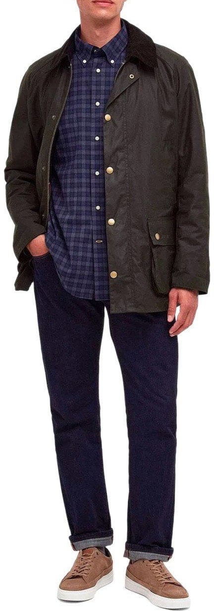 Barbour BARBOUR ASHBY WAX OLIVE JACKET Groen