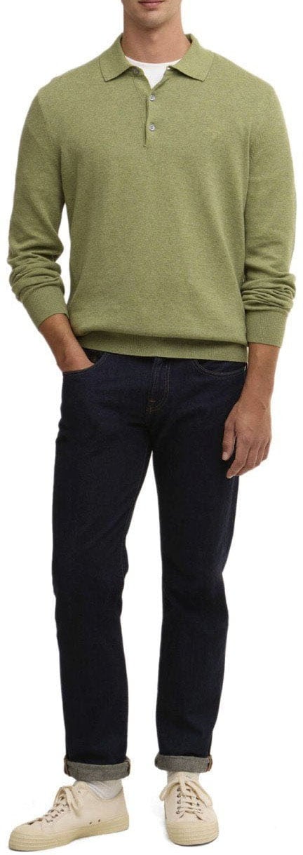 Barbour BARBOUR PIMA LAUREL KNITTED POLO SHIRT Groen