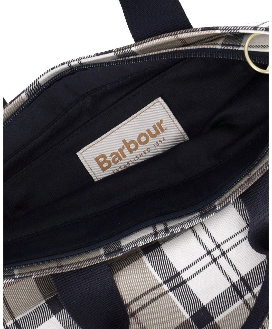 Barbour BARBOUR MAISY TARTAN TOTE BAG Beige