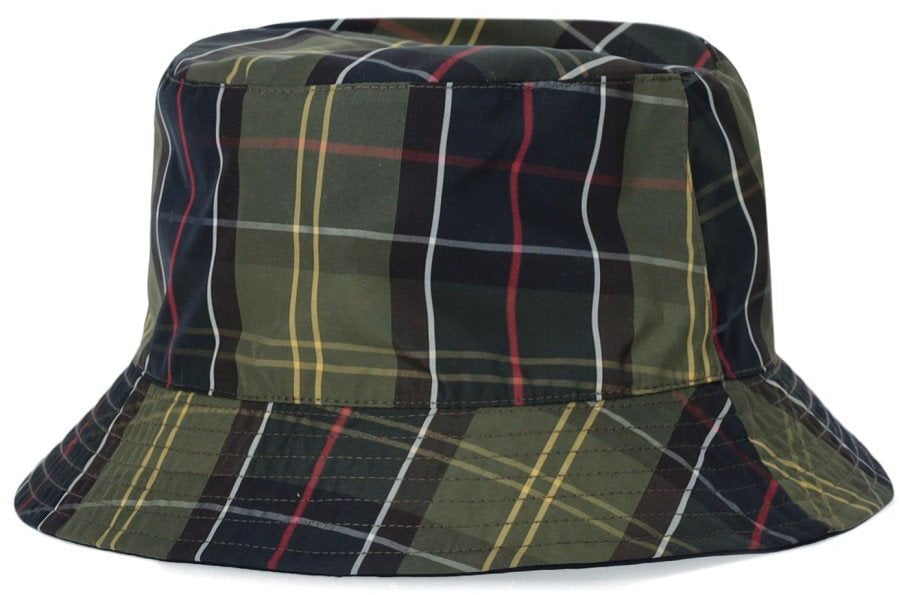 Barbour BARBOUR HUTTON NAVY BLUE REVERSIBLE BUCKET HAT Groen