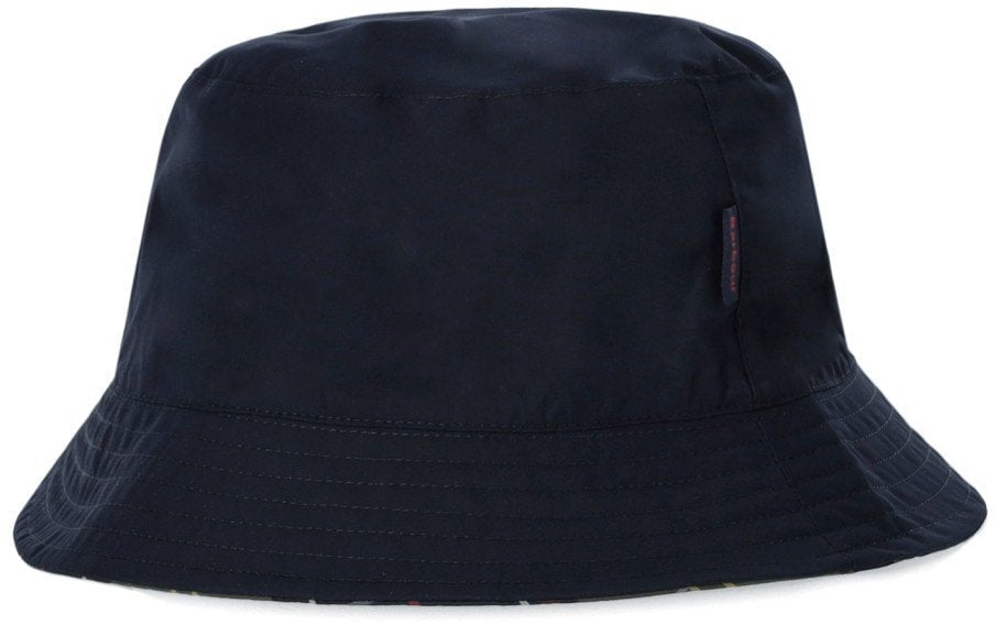 Barbour BARBOUR HUTTON NAVY BLUE REVERSIBLE BUCKET HAT Groen