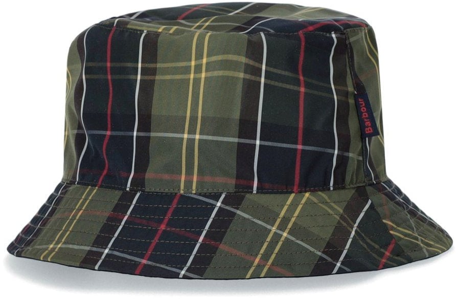 Barbour BARBOUR HUTTON NAVY BLUE REVERSIBLE BUCKET HAT Groen