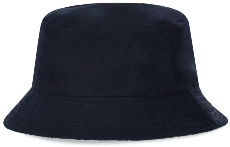 Barbour BARBOUR HUTTON NAVY BLUE REVERSIBLE BUCKET HAT Groen