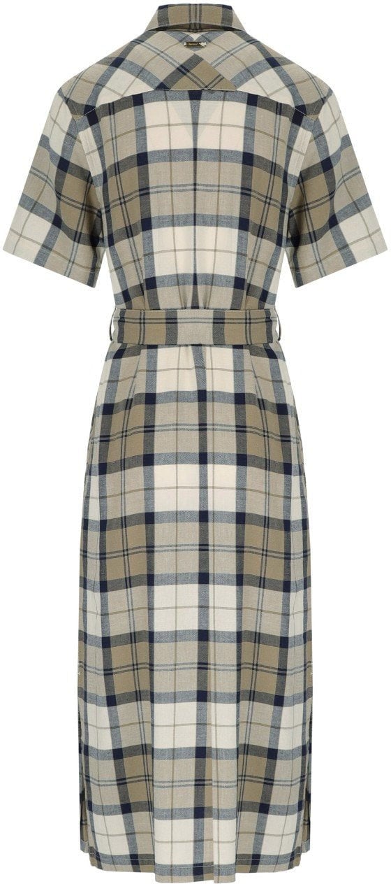 Barbour BARBOUR FERN TARTAN MIDI DRESS Blauw