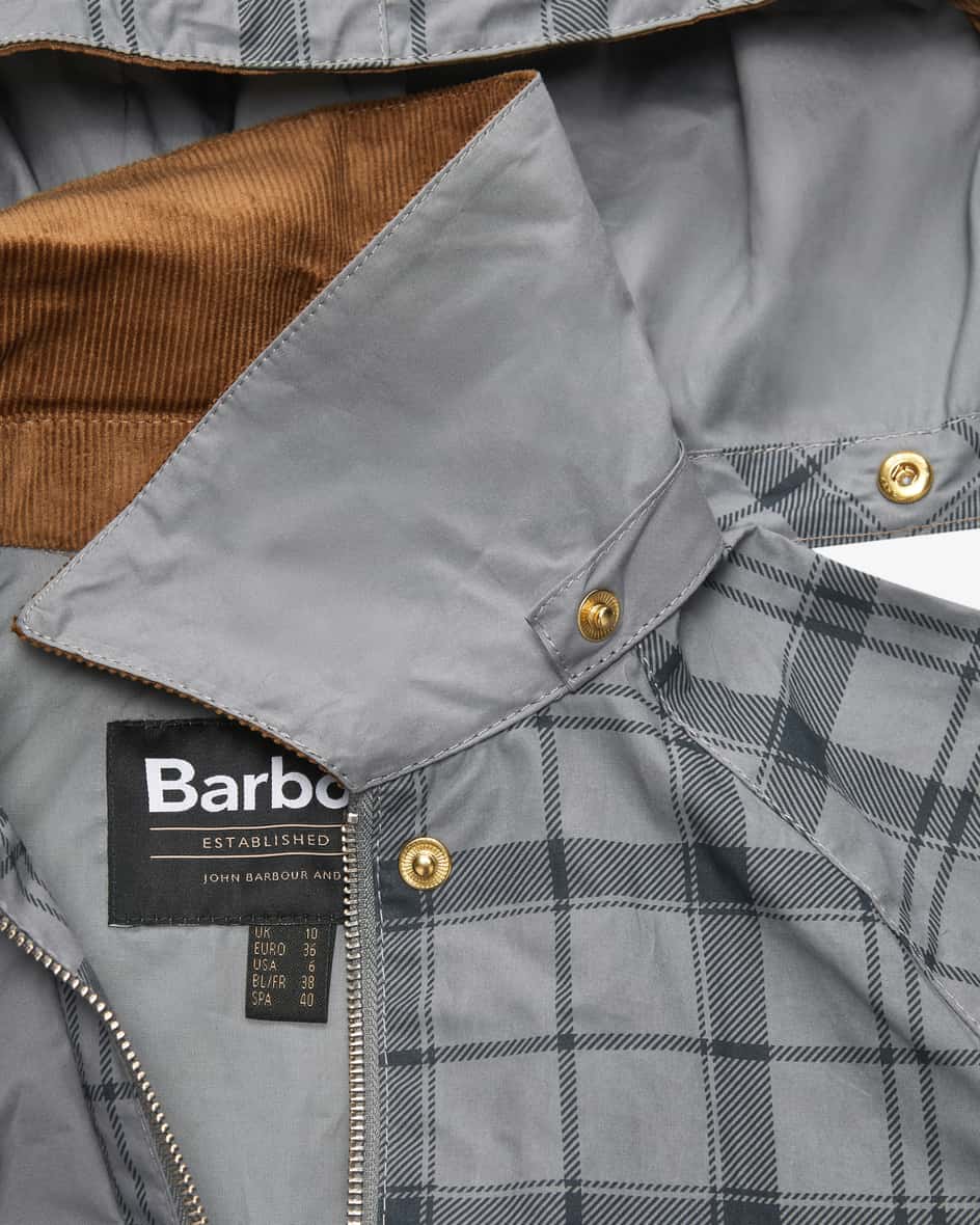 Barbour Carnforth Tartan Hooded Casual Jacket Grijs