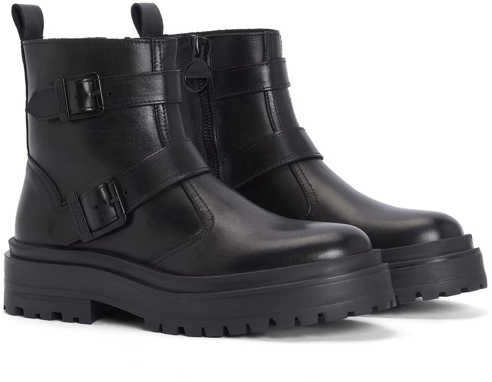 Barbour Tasmin Double-buckle Chelsea Boots Zwart
