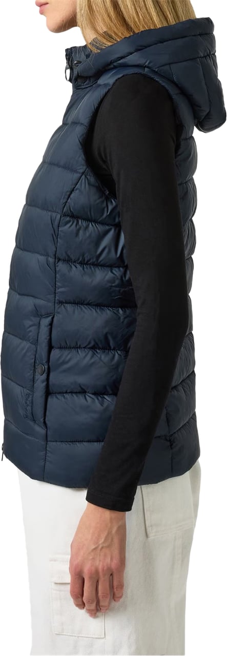 Barbour Shaw Quilted Hooded Gilet Vest Blauw