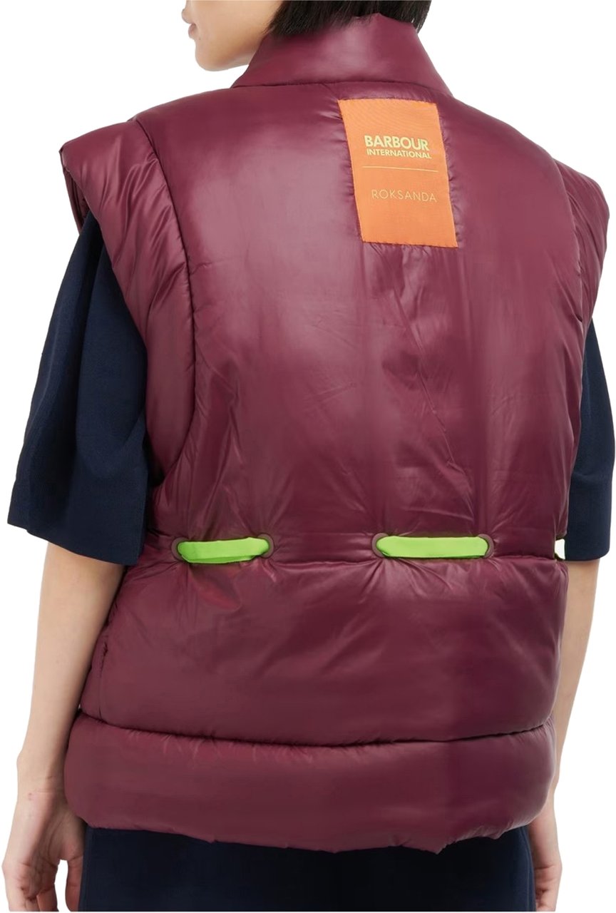 Barbour X Roksanda Arna Shine Gilet Jacket Rood