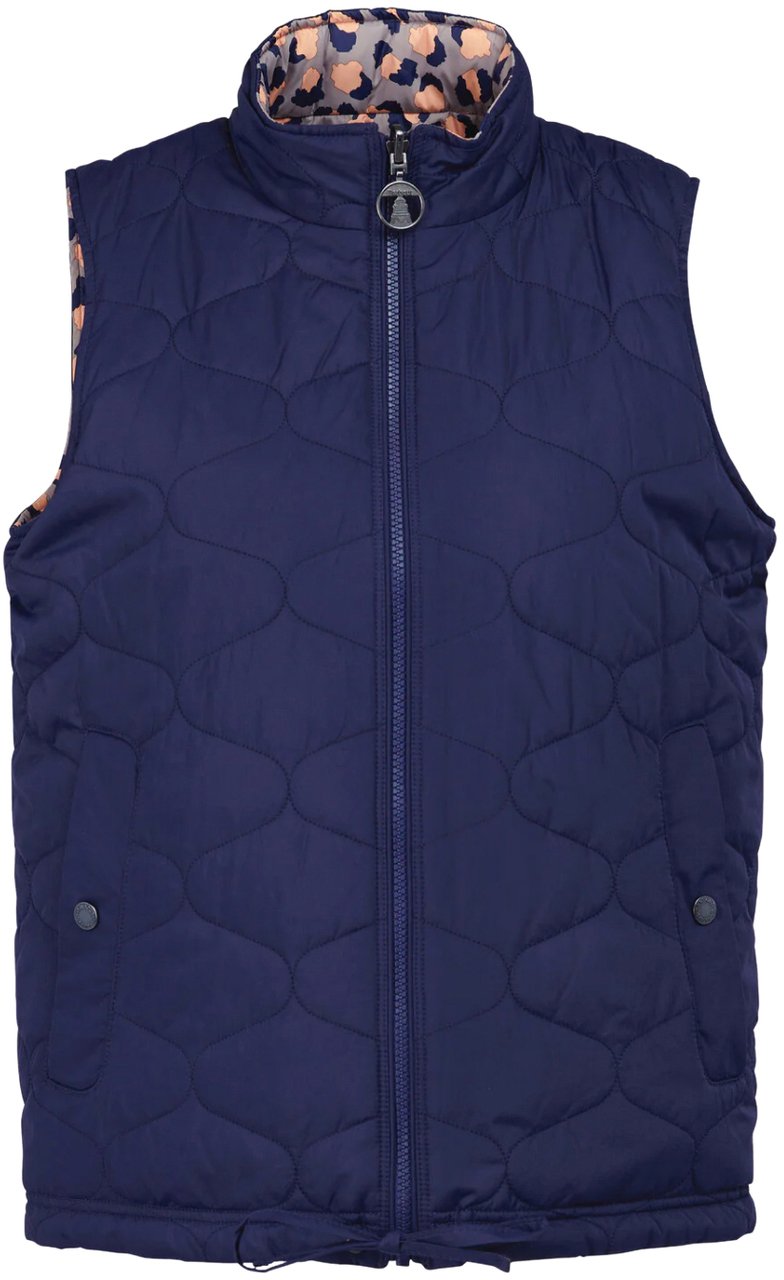 Barbour Apia Reversible Quilted Gilet Vest Blauw