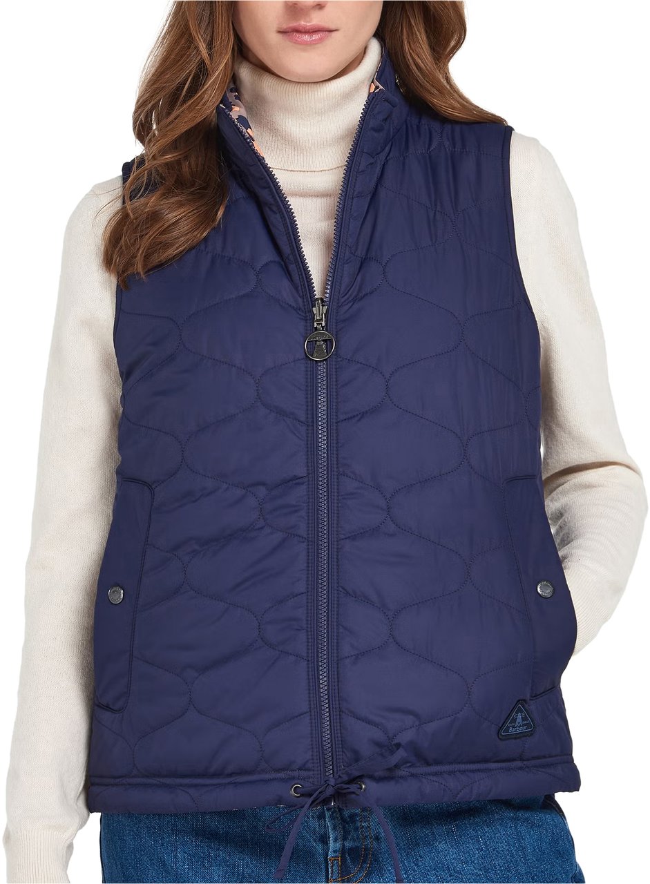 Barbour Apia Reversible Quilted Gilet Vest Blauw