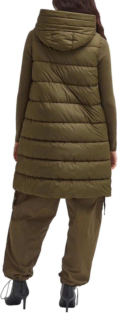Barbour Greyson Puffer Long Gilet Jacket Groen