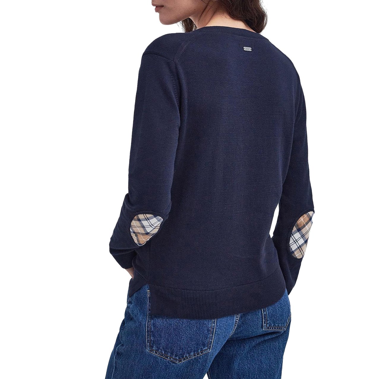 Barbour Sweaters Navyhessian Tartan Blauw
