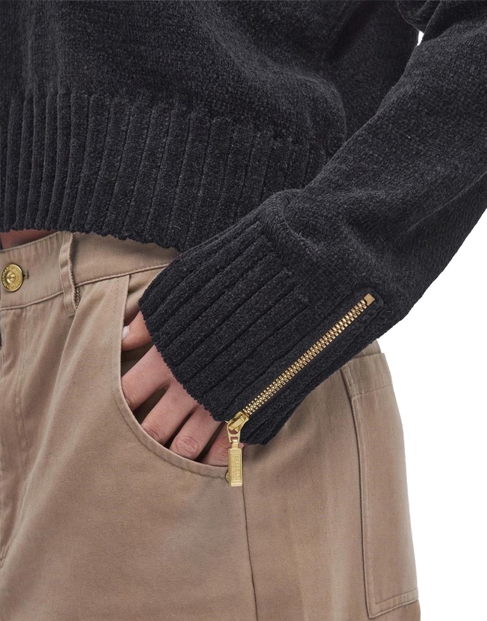 Barbour Milla Knitted High Neck Sweater Zwart