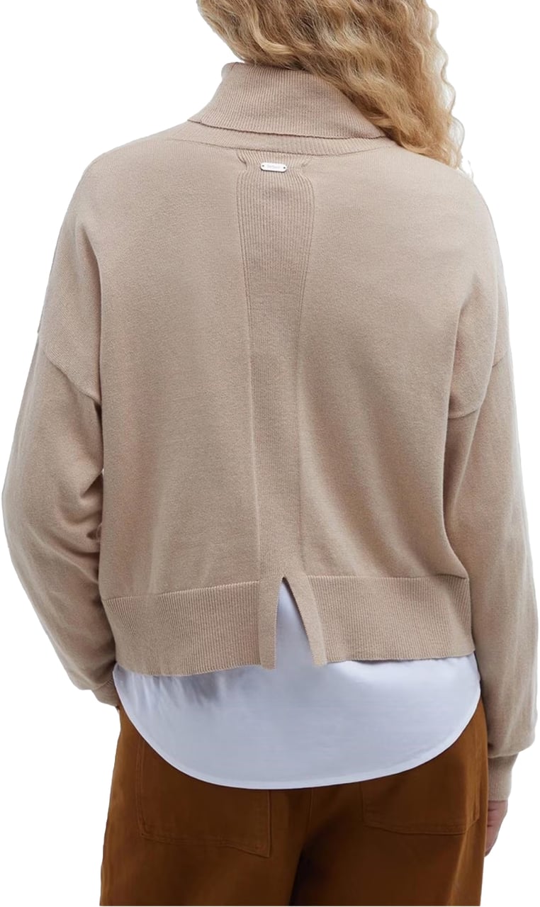 Barbour Shelby Cotton/cashmere Rollneck Sweater Beige