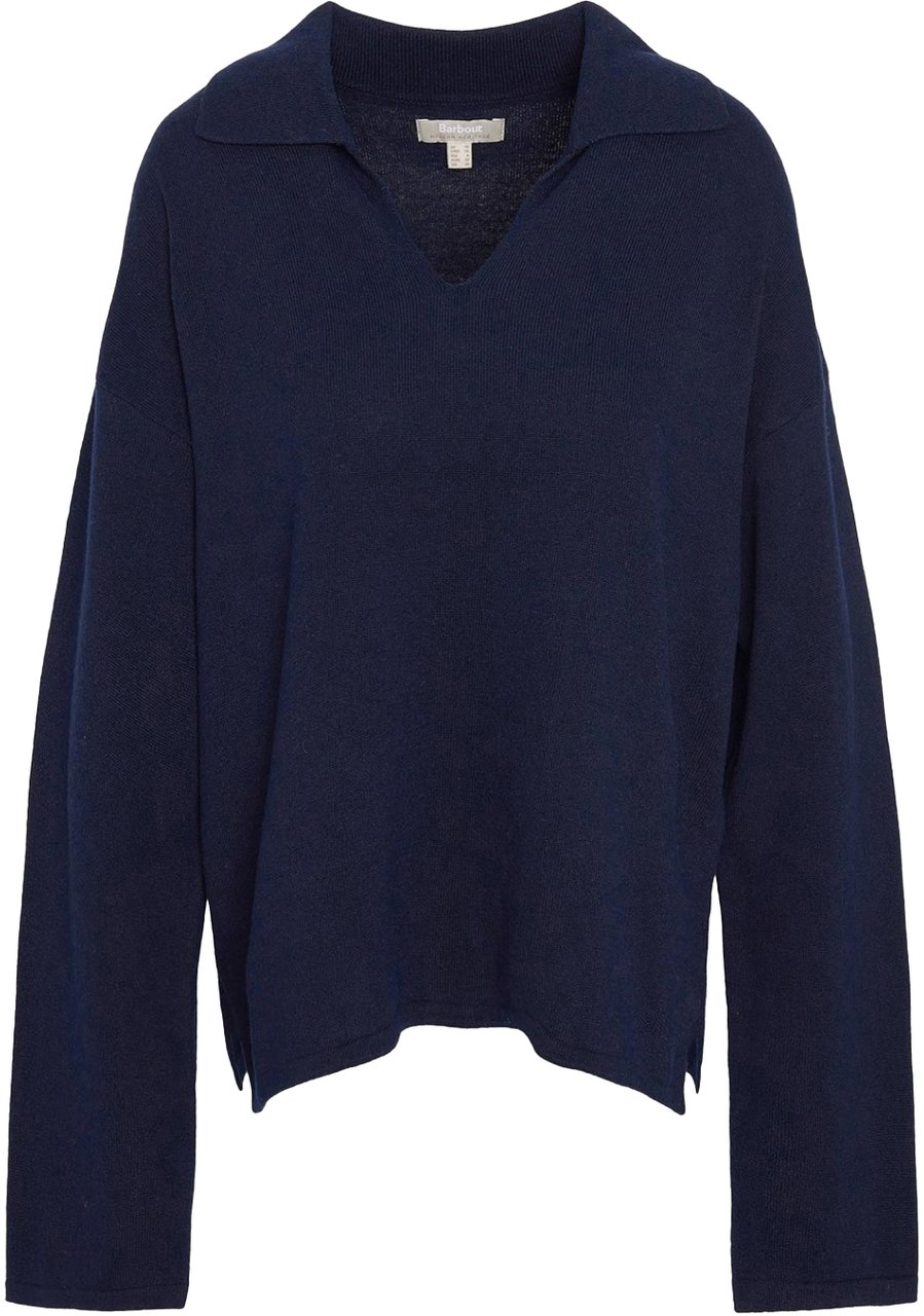 Barbour Fearne Knitted V-neck Sweater Blauw