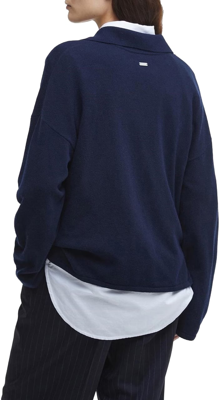 Barbour Fearne Knitted V-neck Sweater Blauw