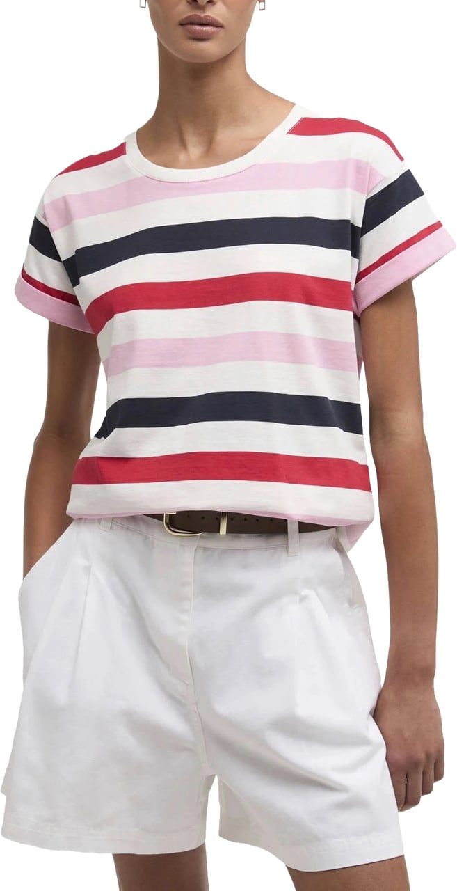 Barbour T-Shirts And Polos Poppy Red Multi Divers