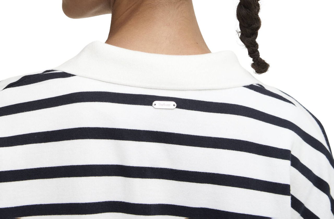 Barbour - Inez striped top - LML0918 - NY99 Cloud dark navy stripe Wit