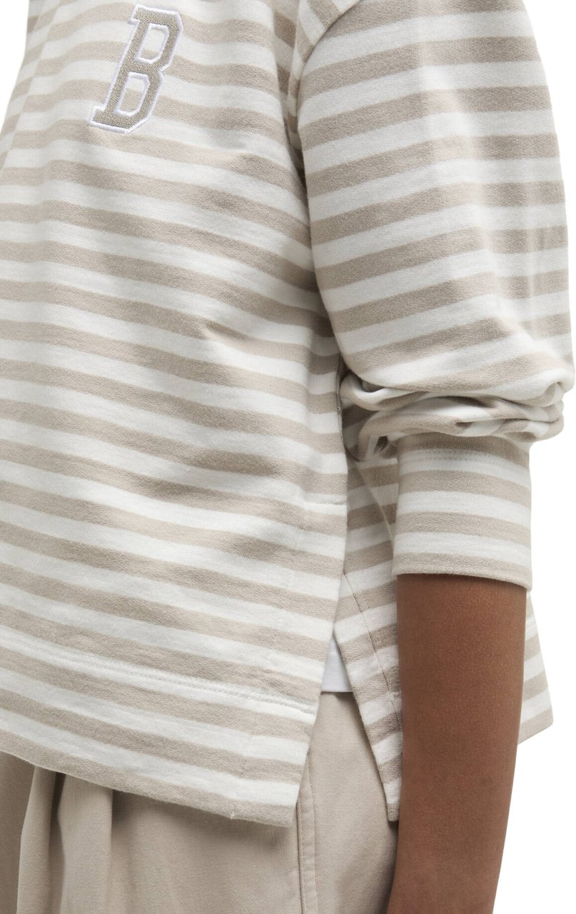 Barbour - Gabby sweatshirt - LOL0669 - BE72 Mist stripe Wit