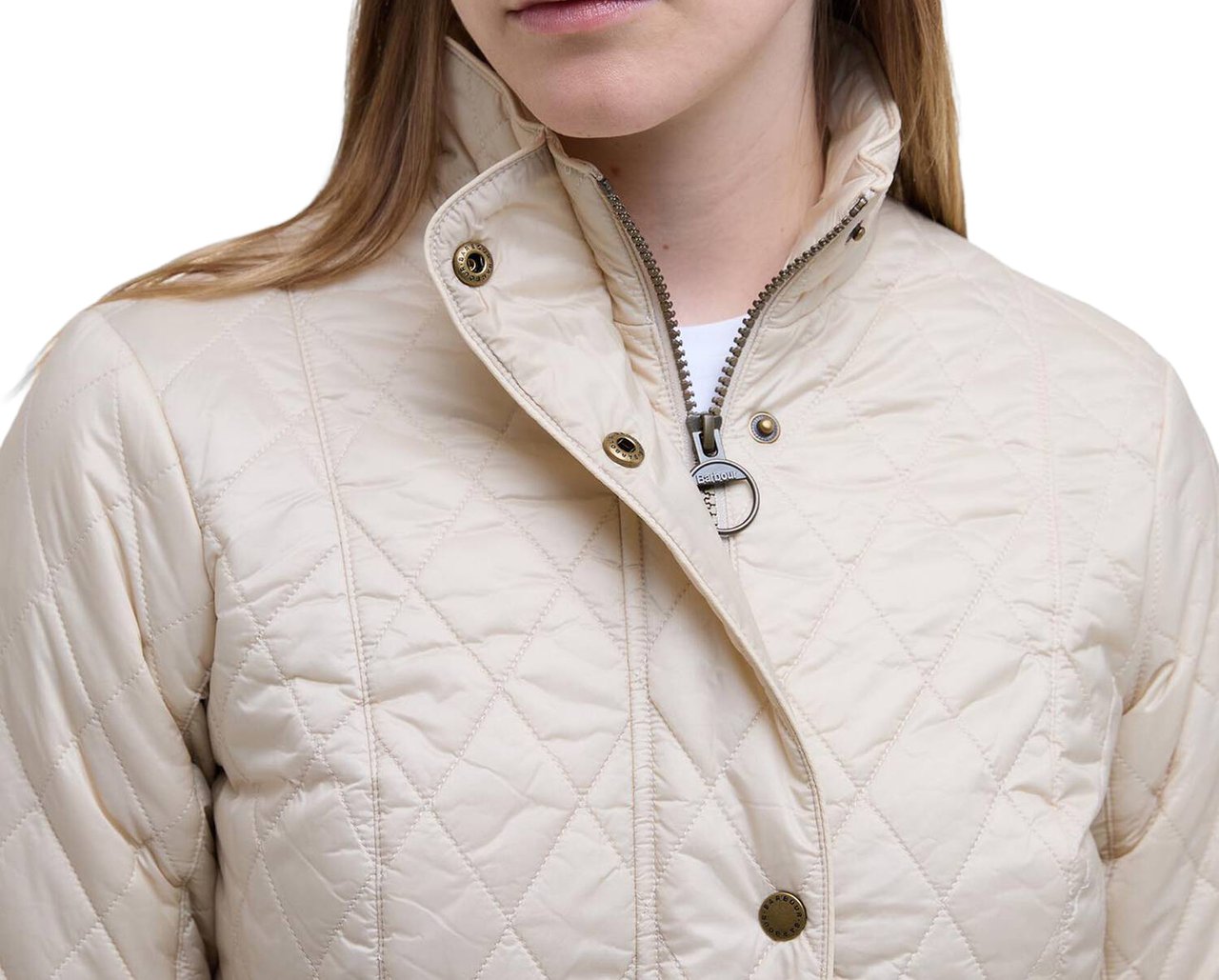 Barbour - Flyweight cavalry quilted jacket - LQU0228 - ST31 Pearl stone Wit