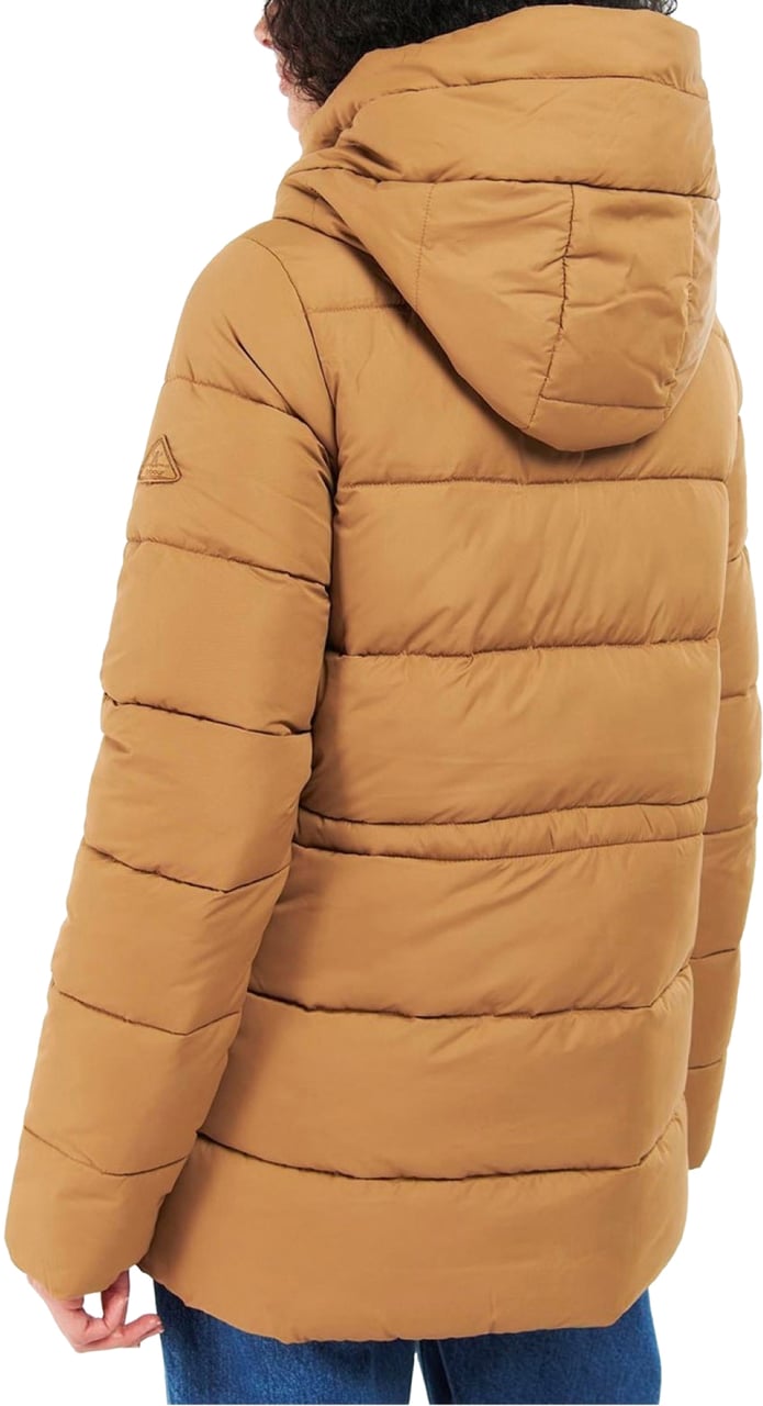 Barbour Littlebury Hooded Baffle Quilted Jacket Bruin