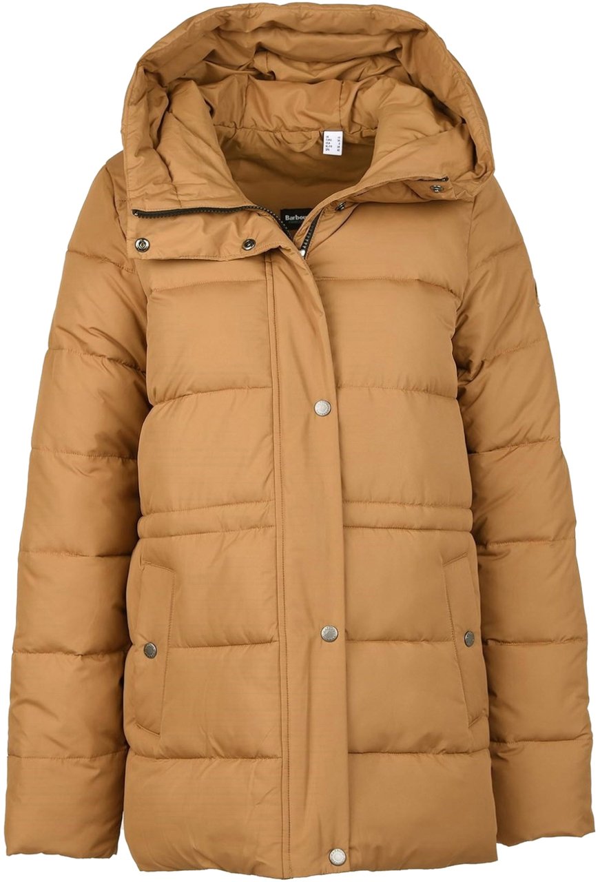 Barbour Littlebury Hooded Baffle Quilted Jacket Bruin