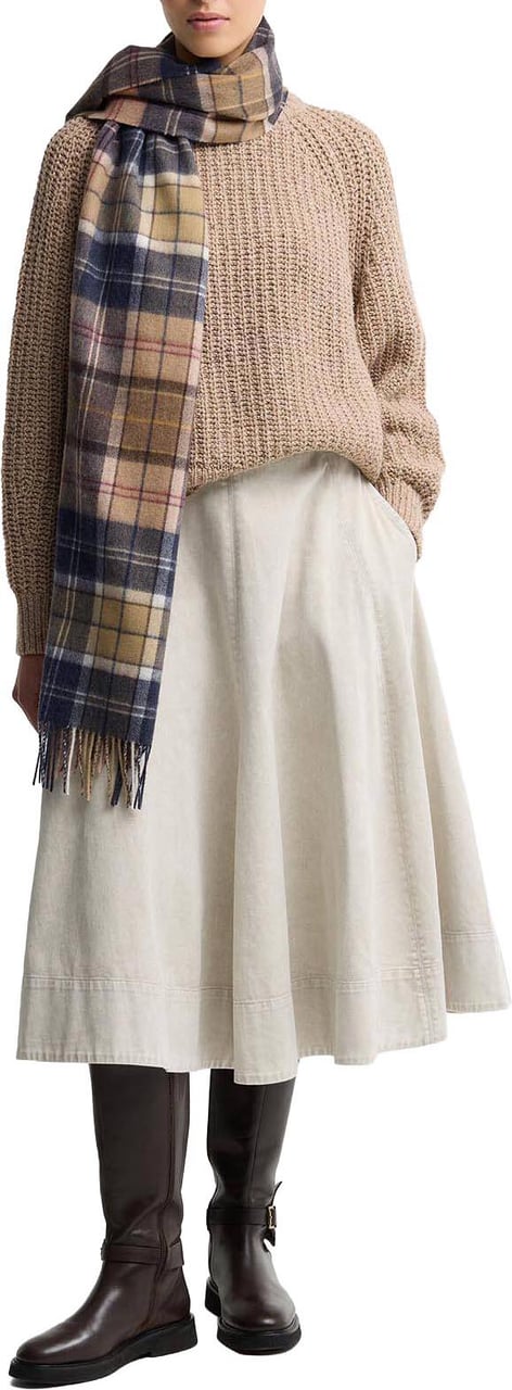 Barbour - Serena tartan scarf - LSC0477 - TN39 Birchwood/muted tartan Beige