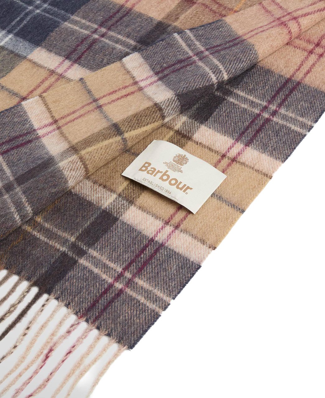 Barbour - Serena tartan scarf - LSC0477 - TN39 Birchwood/muted tartan Beige